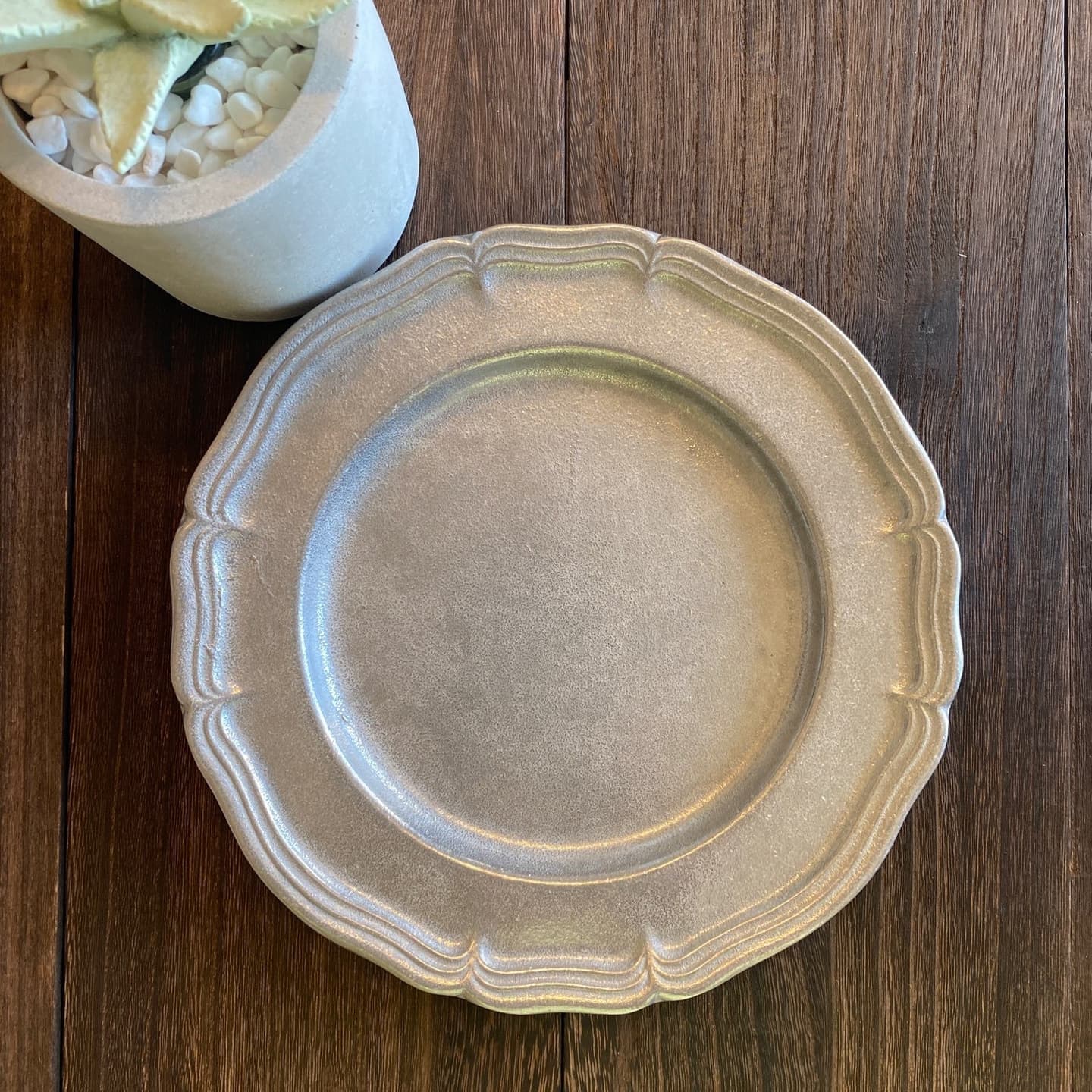 アンティークピューターミルクピッチャー右